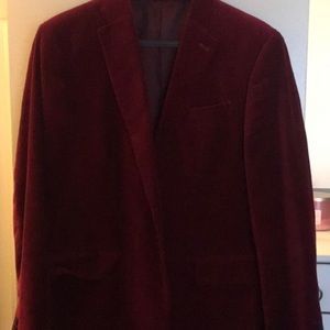 Men’s Red Velvet Slim Fit Blazer